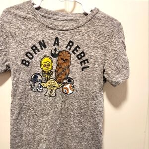 Gray 'Born a Rebel' Graphic T-Shirt